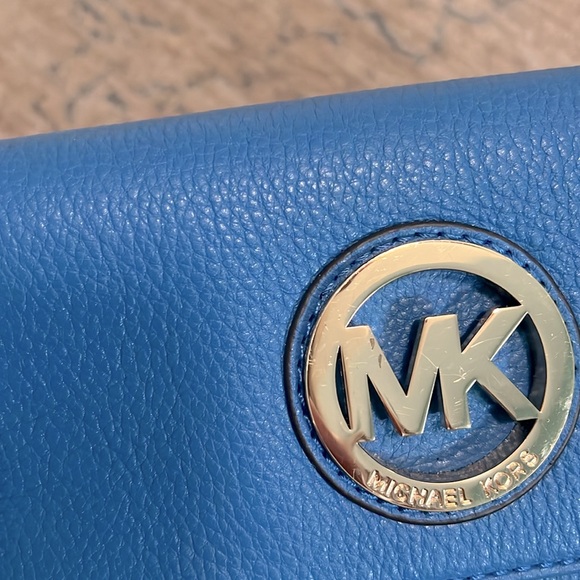 NWOT…Michael Kors Mimi Large Bifold Wallet blue - Picture 6 of 9